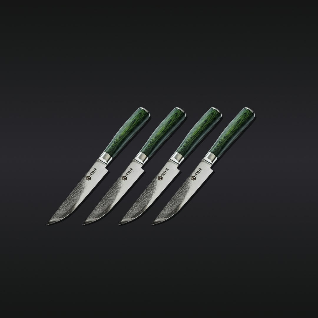 Steak Knife & Bistecca Plate Set, 8-pc (Green)